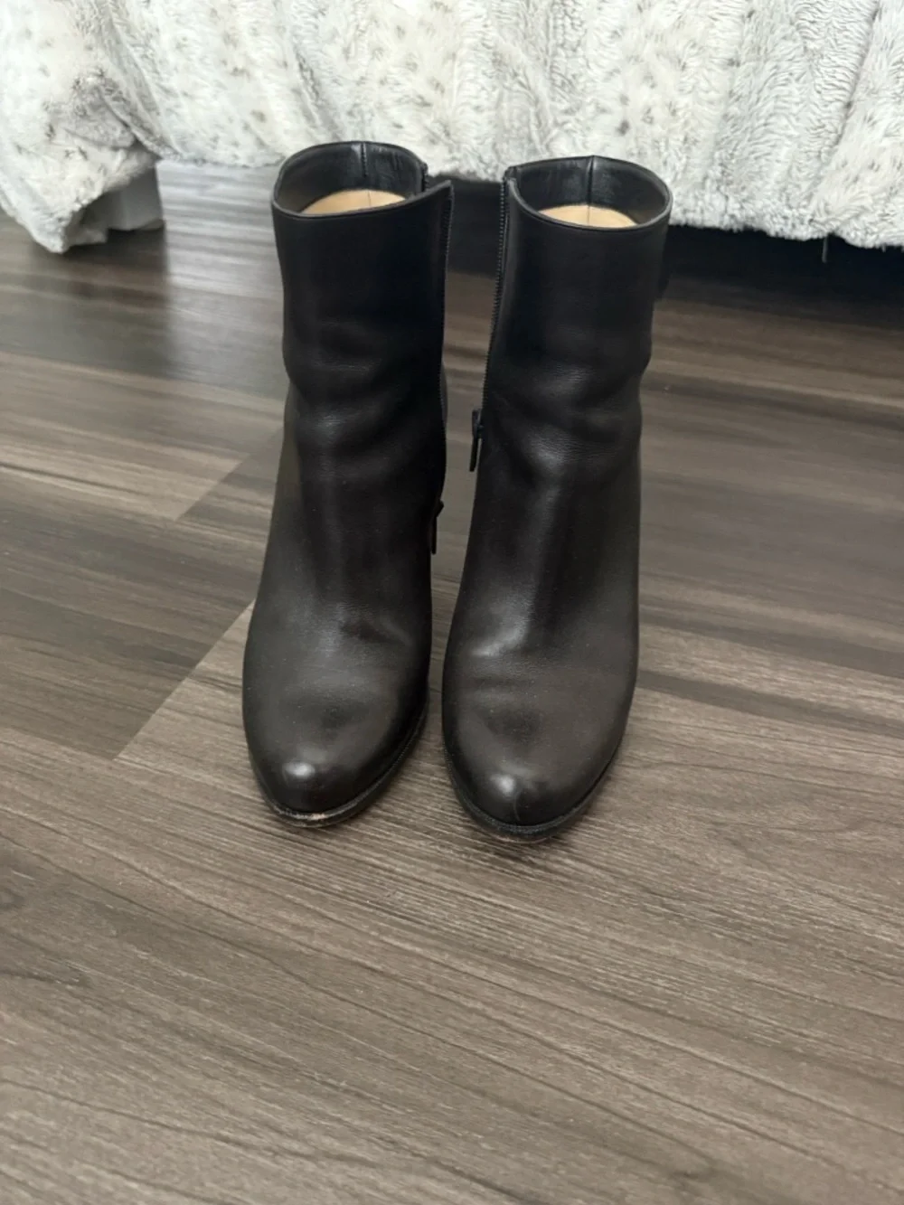 Christian Louboutin Black Leather Heeled Boots size 41 - Picture 11 of 14